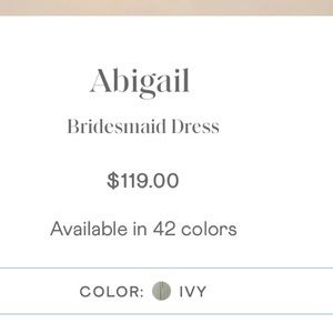 Dear Cleo bridesmaid dress. NWT